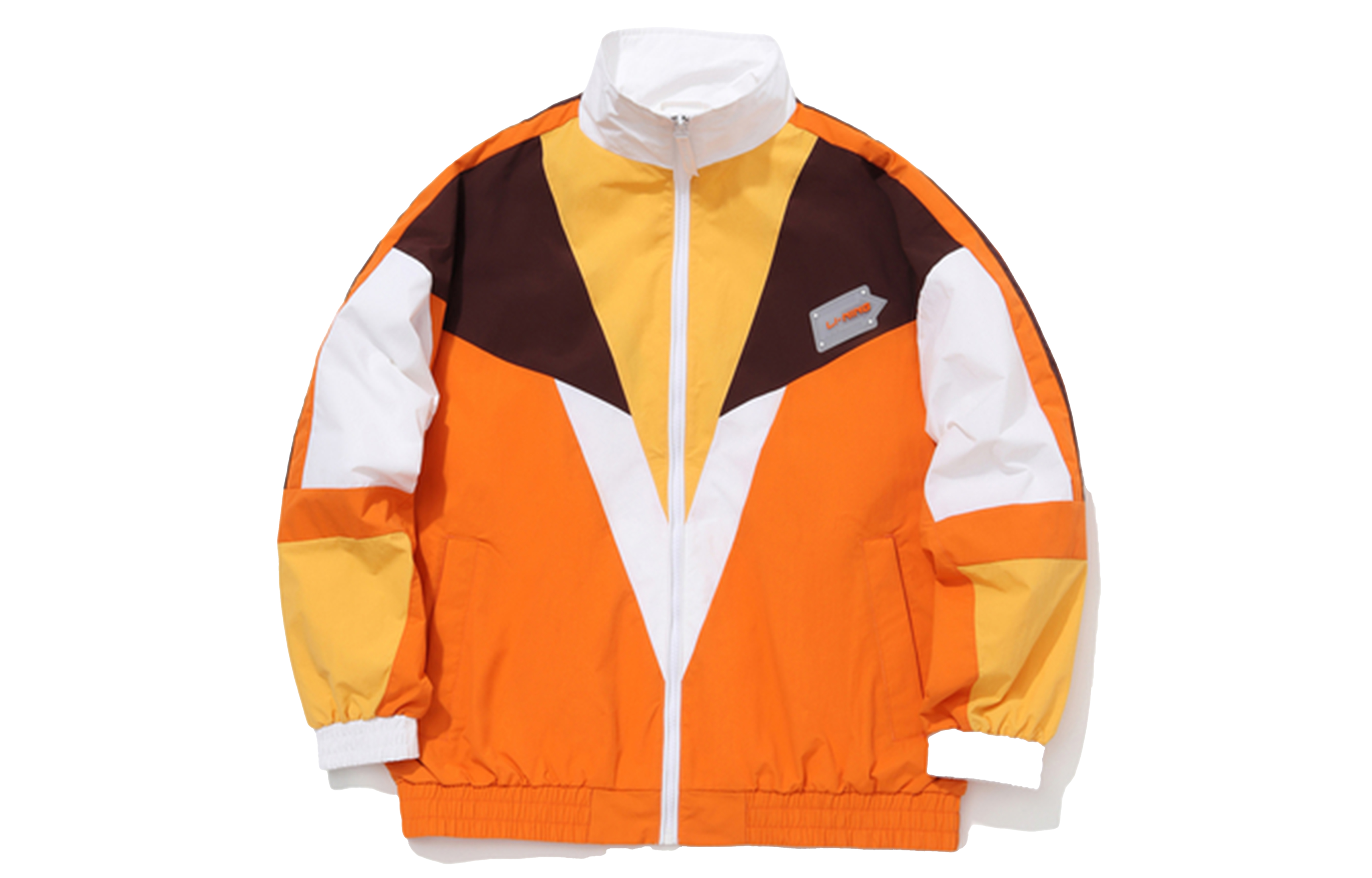 Li-Ning CF Series Colorblock Loose Jacket Unisex - Ember Orange AJDQ448-1