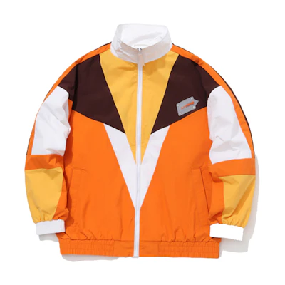 Li-Ning CF Series Colorblock Loose Jacket Unisex - Ember Orange AJDQ448-1
