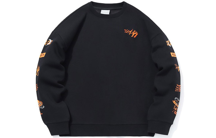 Li-Ning CF Series Unisex Pullover Crewneck Sweatshirt Black AWDQC14-2