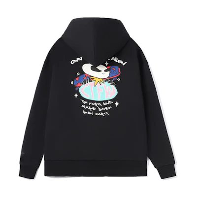 Li-Ning CF Sports Lifestyle Fleece Hoodie Black Unisex Casual Loose Fit AWDRD69-5