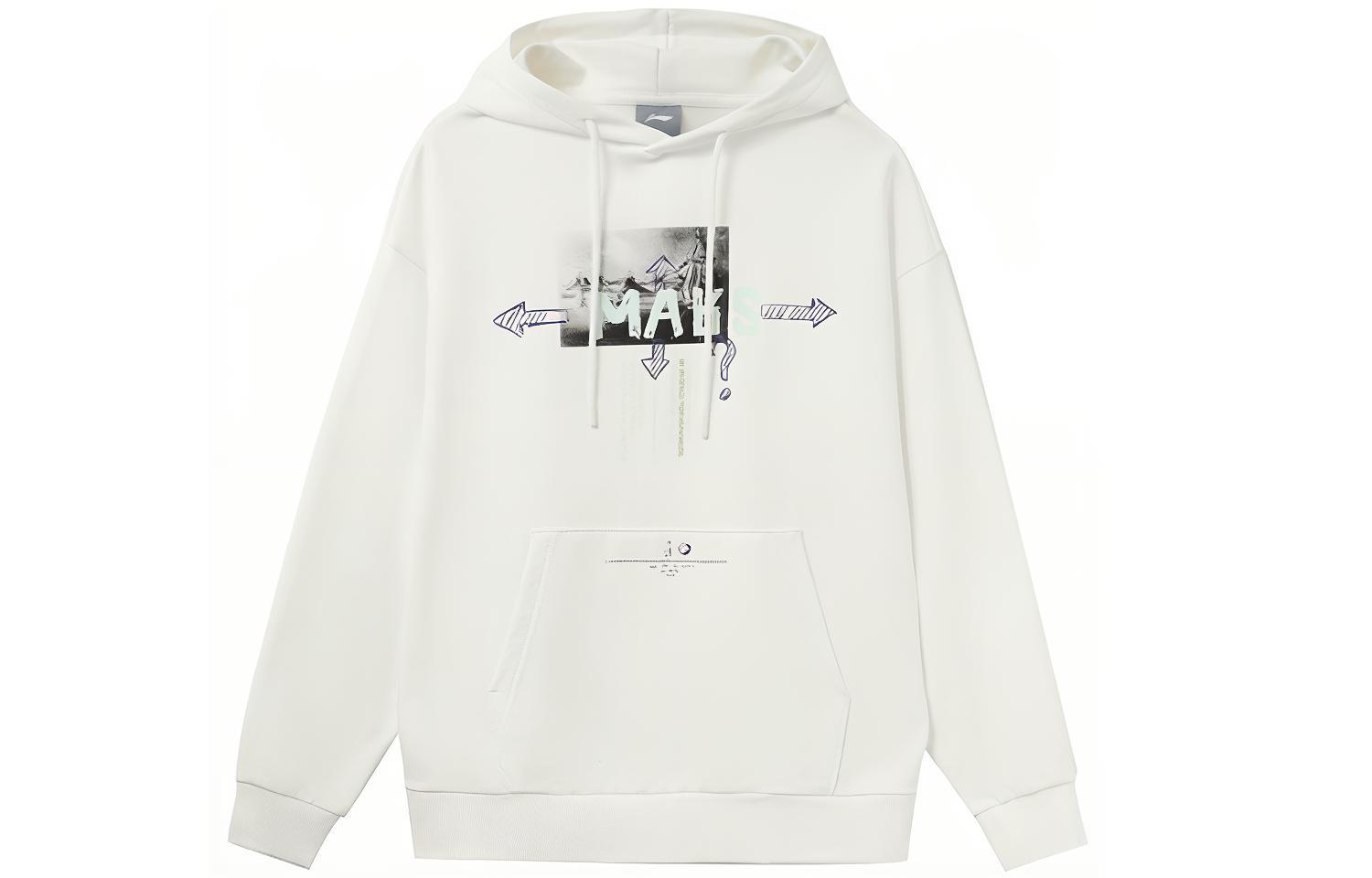 Li-Ning CF Su Graphic Pullover Sweatshirt Unisex - Off-White AWDRD66-1