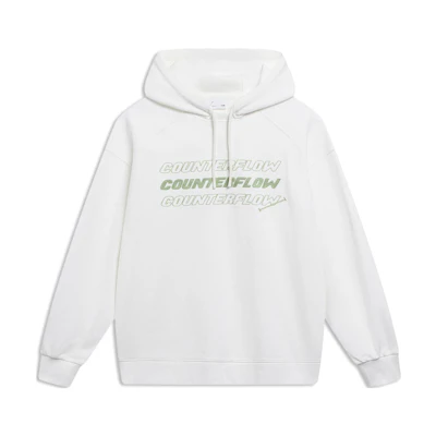 Li-Ning CF Su Hoodie White Unisex - Sports Fashion Series with Embroidered Logo AWDT531-1