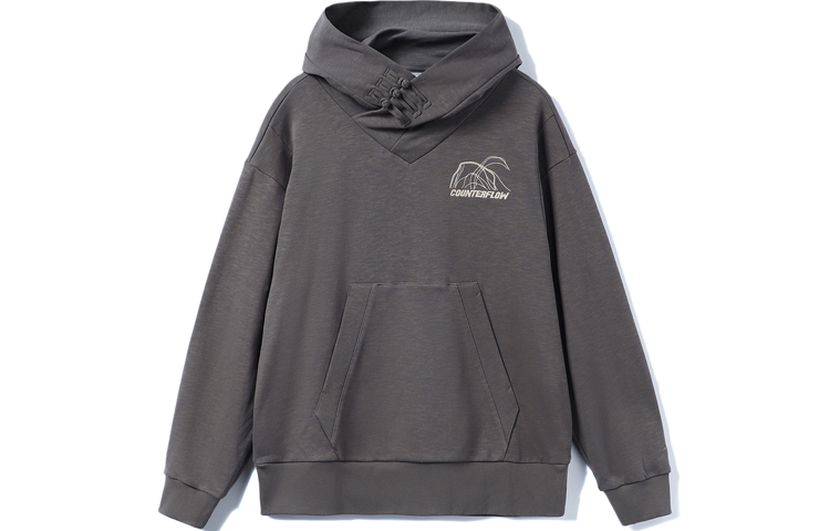 Li-Ning CF Su Pullover Sweatshirt Gray Unisex with Embroidery & Button Design AWDRD83-3