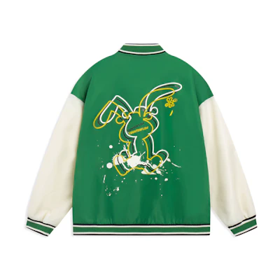 Li-Ning CF Su Series Lucky Contrast Cartoon Rabbit Jacket Unisex - Leaf Green AJDT491-1