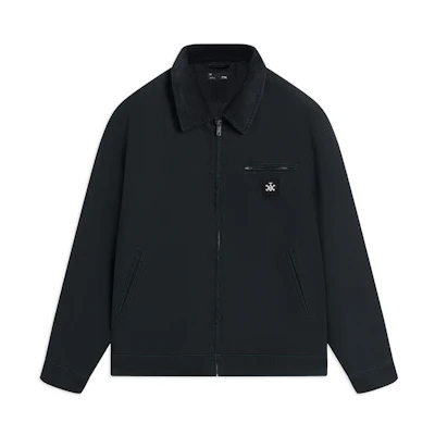 Li-Ning CF Su Solid Color Casual Polo Jacket Men’s Black AJMS131-2
