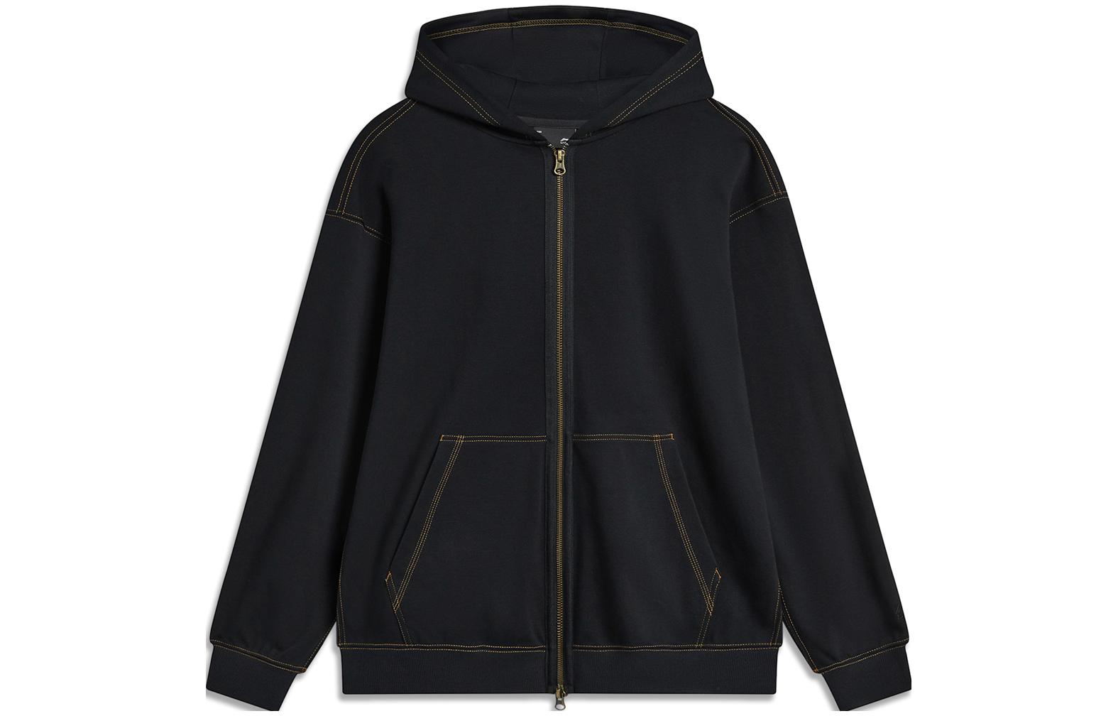Li-Ning CF Suo Outdoor Zip Hoodie Jacket Unisex Black AWDU807-1
