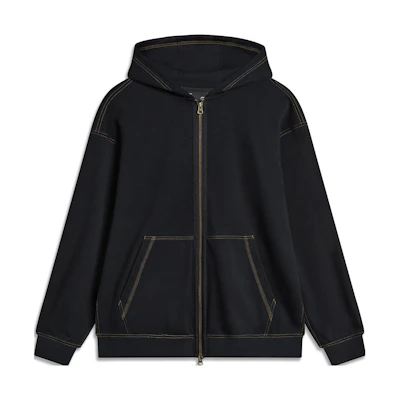 Li-Ning CF Suo Outdoor Zip Hoodie Jacket Unisex Black AWDU807-1