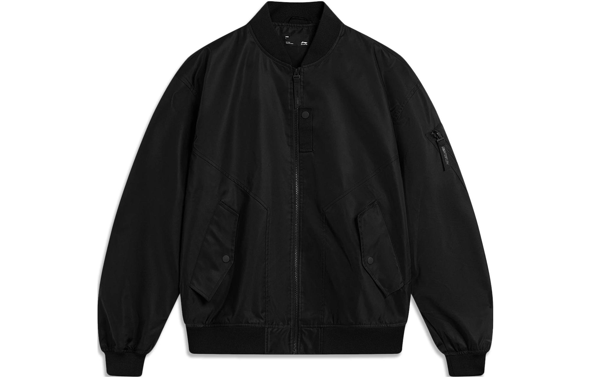 Li-Ning CF Suo Series Black Unisex Loose-Fit Sports Jacket Long Sleeve AJDT747-1