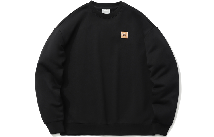 Li-Ning CF Suo Series Bull Pullover Sweatshirt Black Unisex Retro Style AWDR290-1