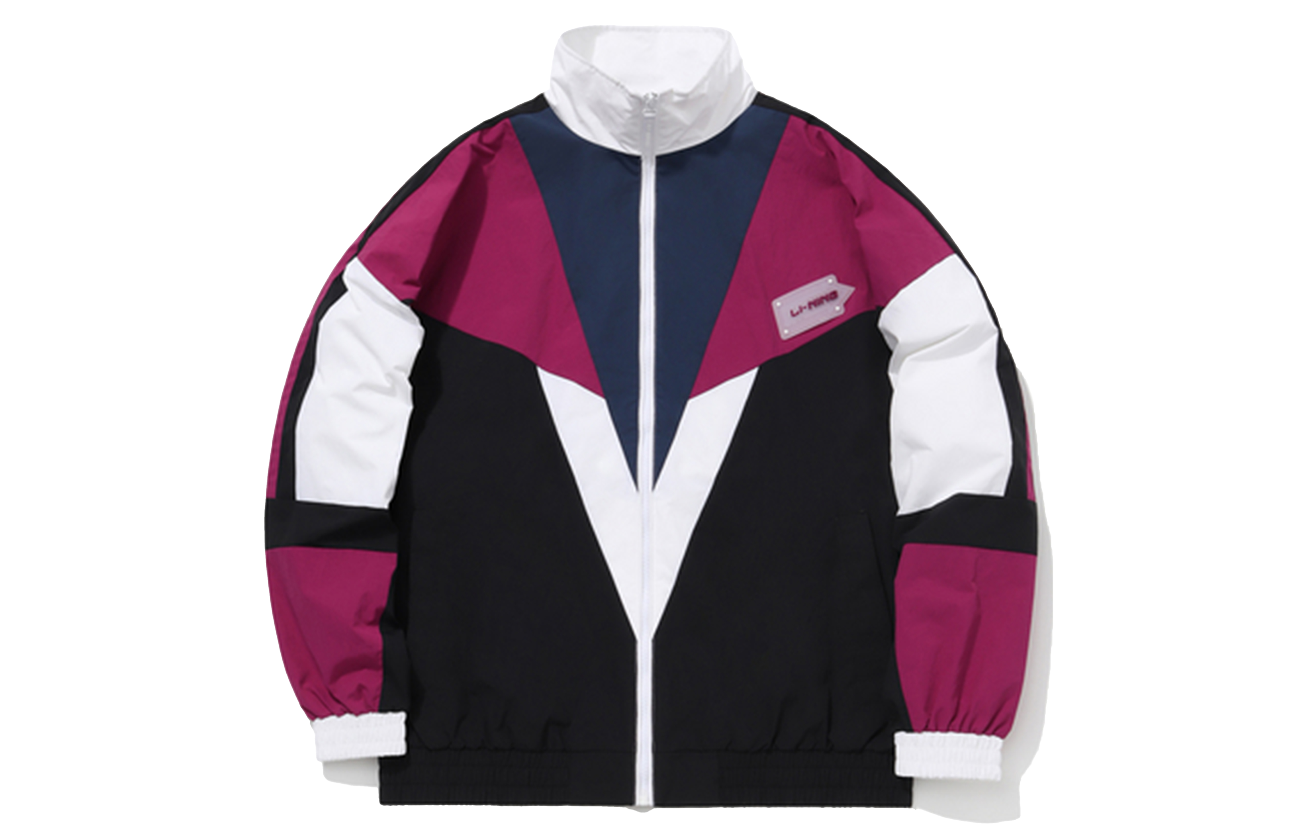 Li-Ning CF Suo Series Colorblock Stand Collar Jacket Navy Unisex Couple Style AJDQ448-2