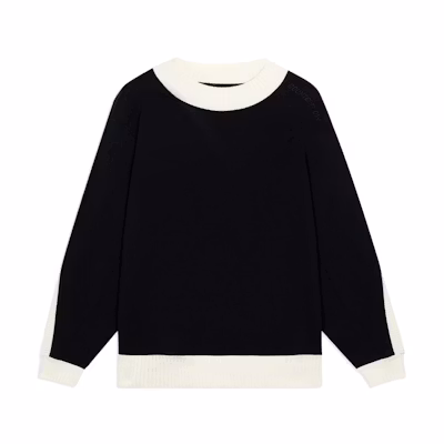 LI-NING CF Suo Series Unisex Black Crewneck Logo Embroidered Sweatshirt AWDSI85-2