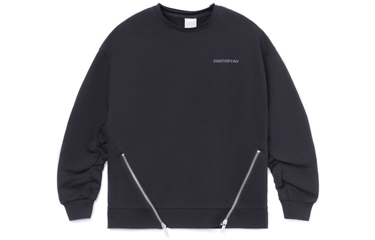 Li-Ning CF Suo Zip Loose Pullover Crewneck Sweatshirt Unisex Black AWDRG11-5