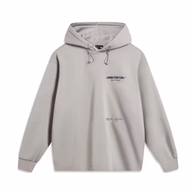 Li-Ning CF Sweater Unisex Hoodie Stone Ridge Gray - Street Style Couples Wear AWDTB15-4