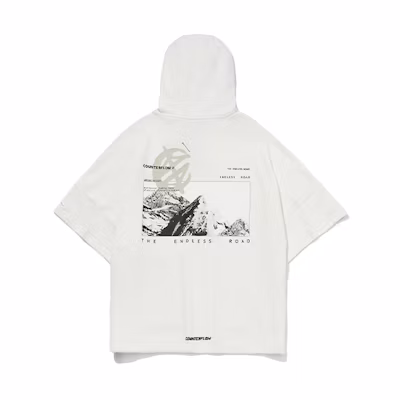 Li-Ning CF Trace Series Unisex Pullover Hoodie Short Sleeve Sweatshirt Off-White AWDQB68-1
