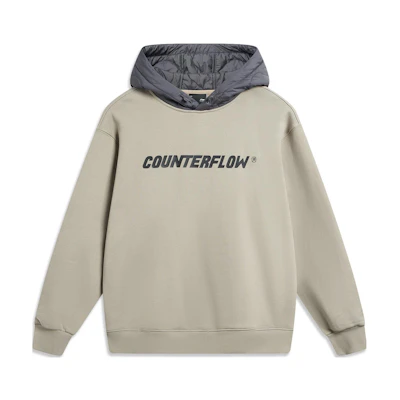 Li-Ning CF Tracing Series Hooded Fleece Pullover Unisex - Pomegranate Yellow AWDTB19-1