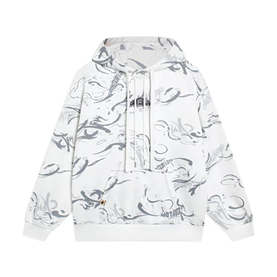 Li-Ning CF Vintage White Graphic Print Unisex Long Sleeve Sweatshirt AWDSI43-1
