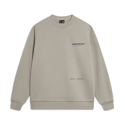 Li-Ning CF Wild Fun Printed Fleece Sweatshirt Unisex - Stone Ridge Gray AWDTB05-6