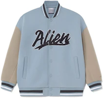 Li-Ning CF William Blue Letter Print Long-Sleeve Baseball Jacket Unisex AWDRG96-3 Li-Ning CF William Blue Letter Print Long-Sleeve Baseball Jacket Unisex AWDRG96-3