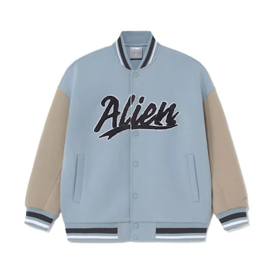 Li-Ning CF William Blue Letter Print Long-Sleeve Baseball Jacket Unisex AWDRG96-3