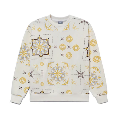 Li-Ning CF Wu Xing Series All-Over Print Hoodie Beige Unisex Couple Style AWDRG13-3