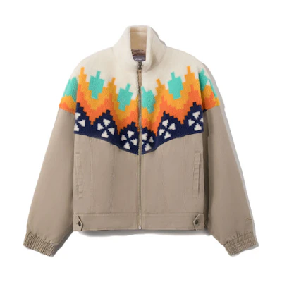 Li-Ning CF Wu Xing Series Patchwork Casual Jacket Unisex Khaki AJDR488-2
