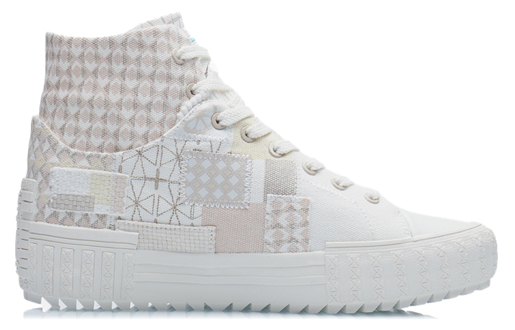 Order Sepatu Kanvas Tinggi Li-Ning CF WuXing 'Putih Abu-Abu' AGCR490-3