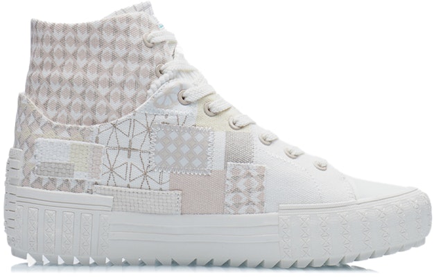 Li-Ning CF WuXing Canvas Hi Shoes 'White Grey' AGCR490-3 Order Li-Ning CF WuXing Canvas Hi Shoes 'White Grey' AGCR490-3