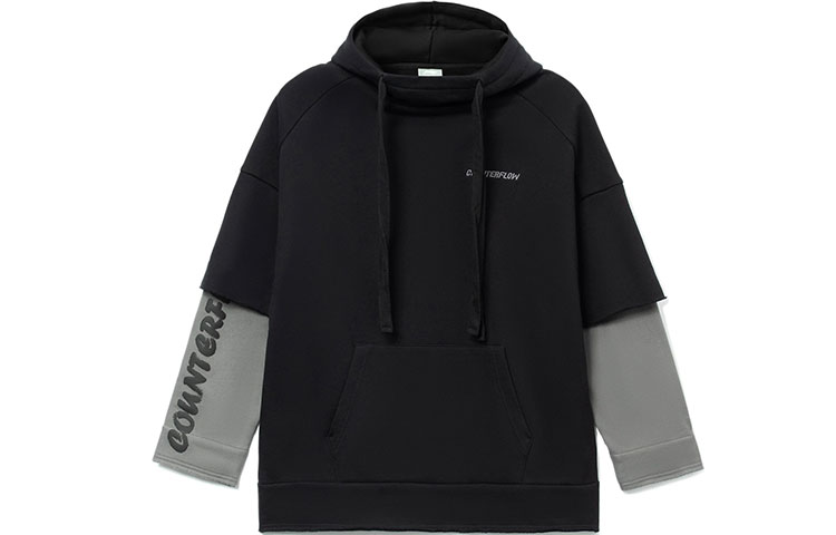 Li-Ning CF Wuxing Series Letter Print Pullover Sweatshirt Unisex Black AWDRD78-2