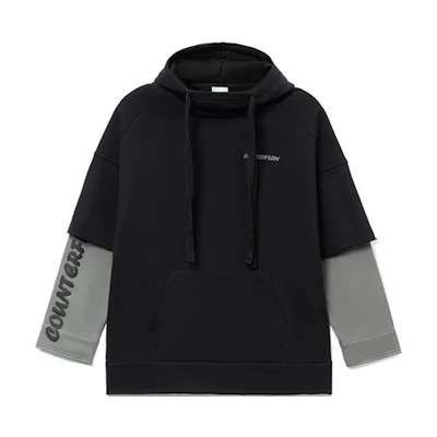 Li-Ning CF Wuxing Series Letter Print Pullover Sweatshirt Unisex Black AWDRD78-2