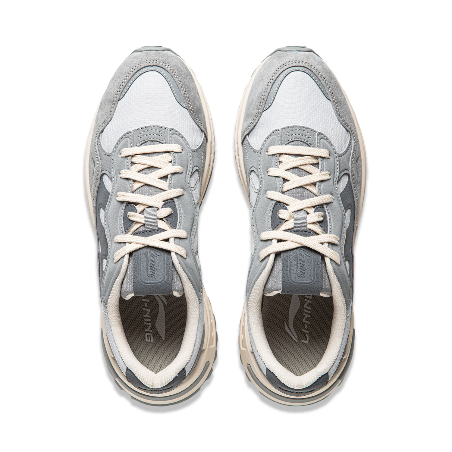 Shop LiNing李寧 乘風 舒適百搭 防滑耐磨 低筒 生活休閒鞋 男款 極致灰