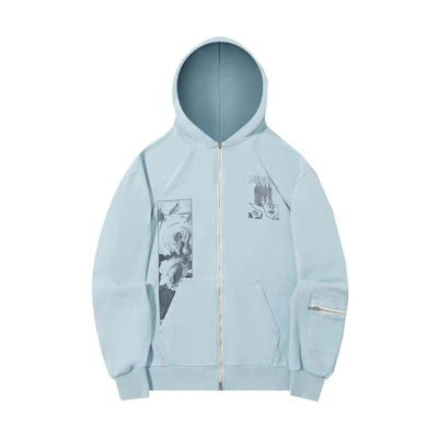 Li-Ning China CD Print Logo Zipper Hoodie Unisex AWDTC03-2