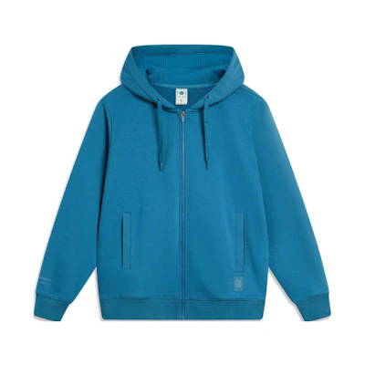 Li-Ning China Chic Series Blue Zip-Up Hoodie Unisex Casual Sportswear AWDT967-6