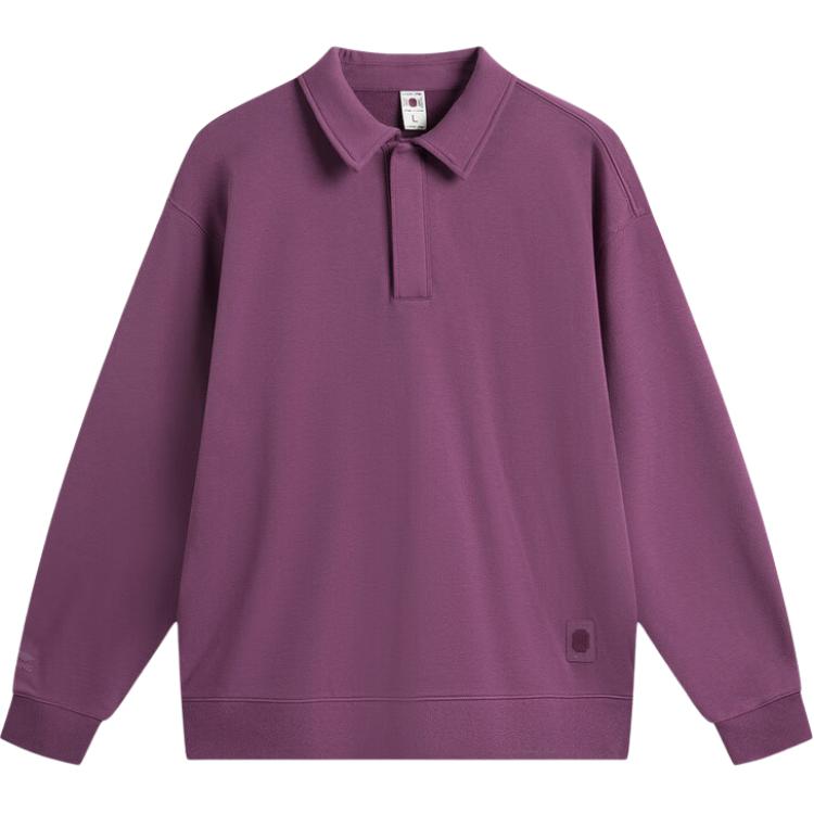 Li-Ning China Color Series Casual Sports Sweatshirt Grape Purple Red AWDU849-3