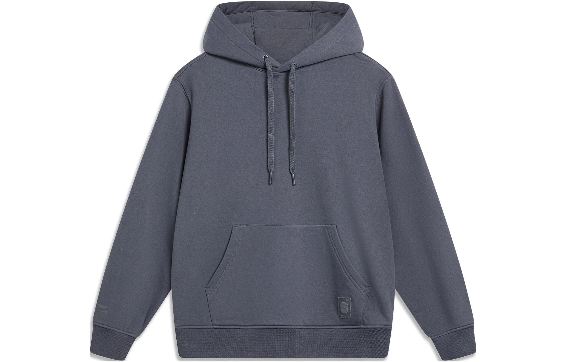 Li-Ning China Color Series Solid Black Long Sleeve Casual Sweatshirt AWDT963-2