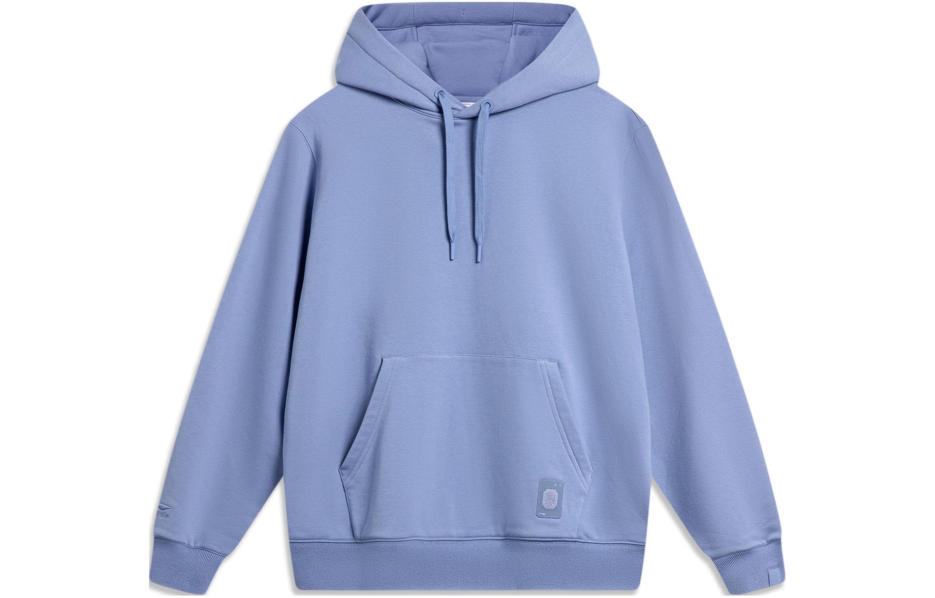 Li-Ning China Color Series Solid Pullover Hoodie Unisex Butterfly Blue AWDU031-4