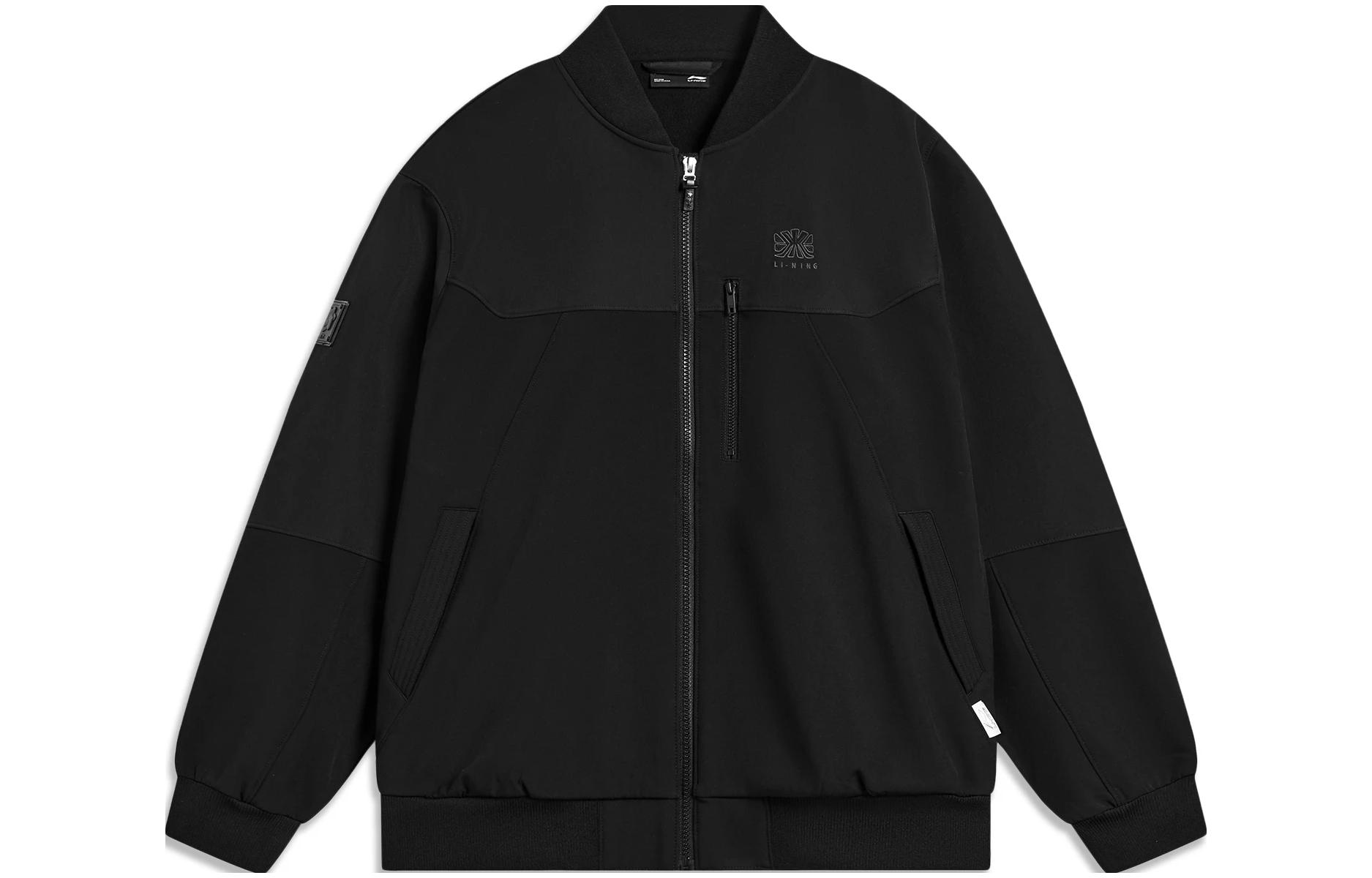Li-Ning China Culture Series Fleece Warm Loose Jacket Black AJDT627-2