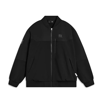 Li-Ning China Culture Series Fleece Warm Loose Jacket Black AJDT627-2