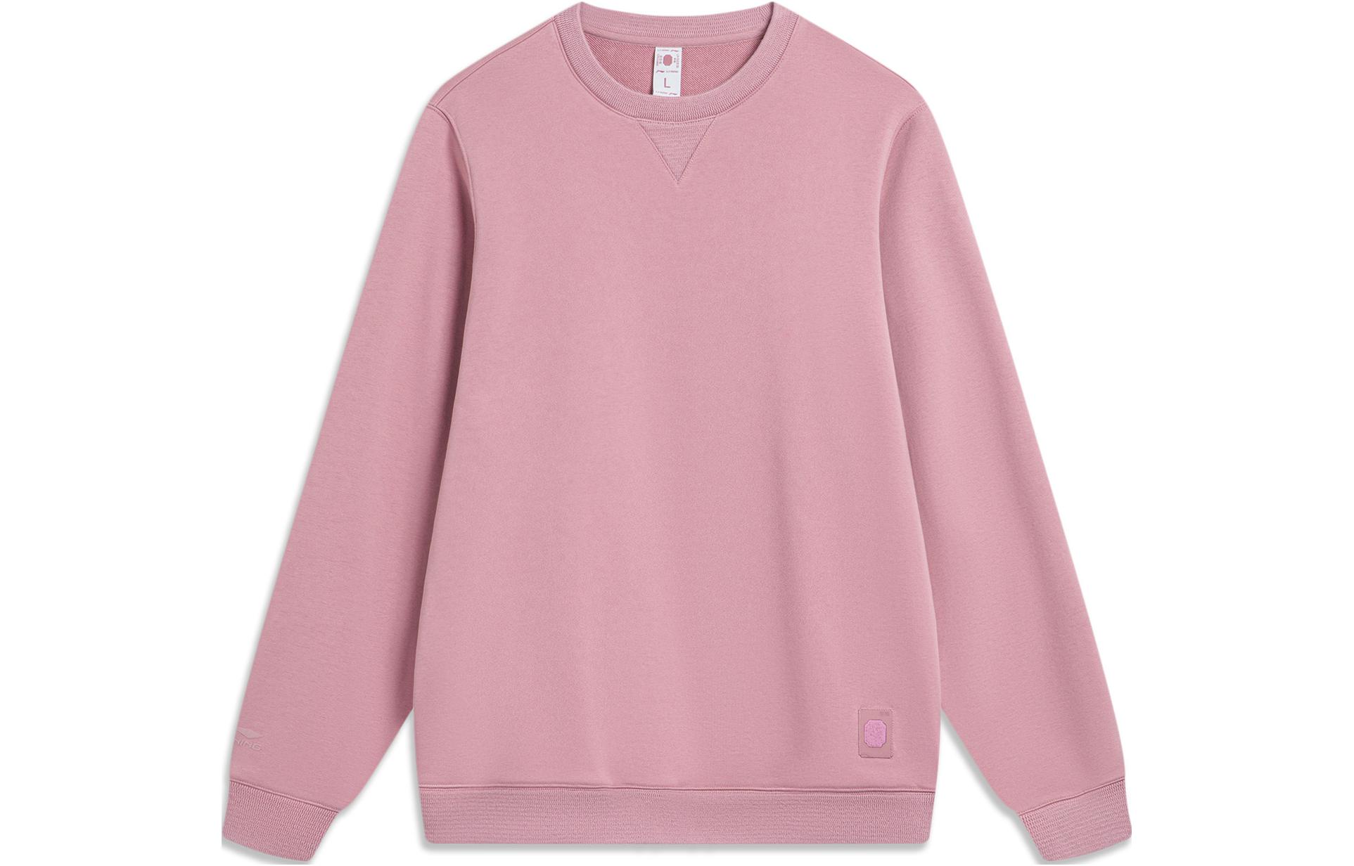 Li-Ning China Fashion Series Solid Pullover Sweatshirt Men - Su Mei Pink AWDT965-3