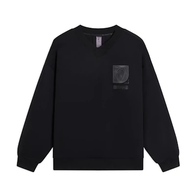 Li-Ning China Logo Print Pullover Sweatshirt Unisex Black AWDSC21-1