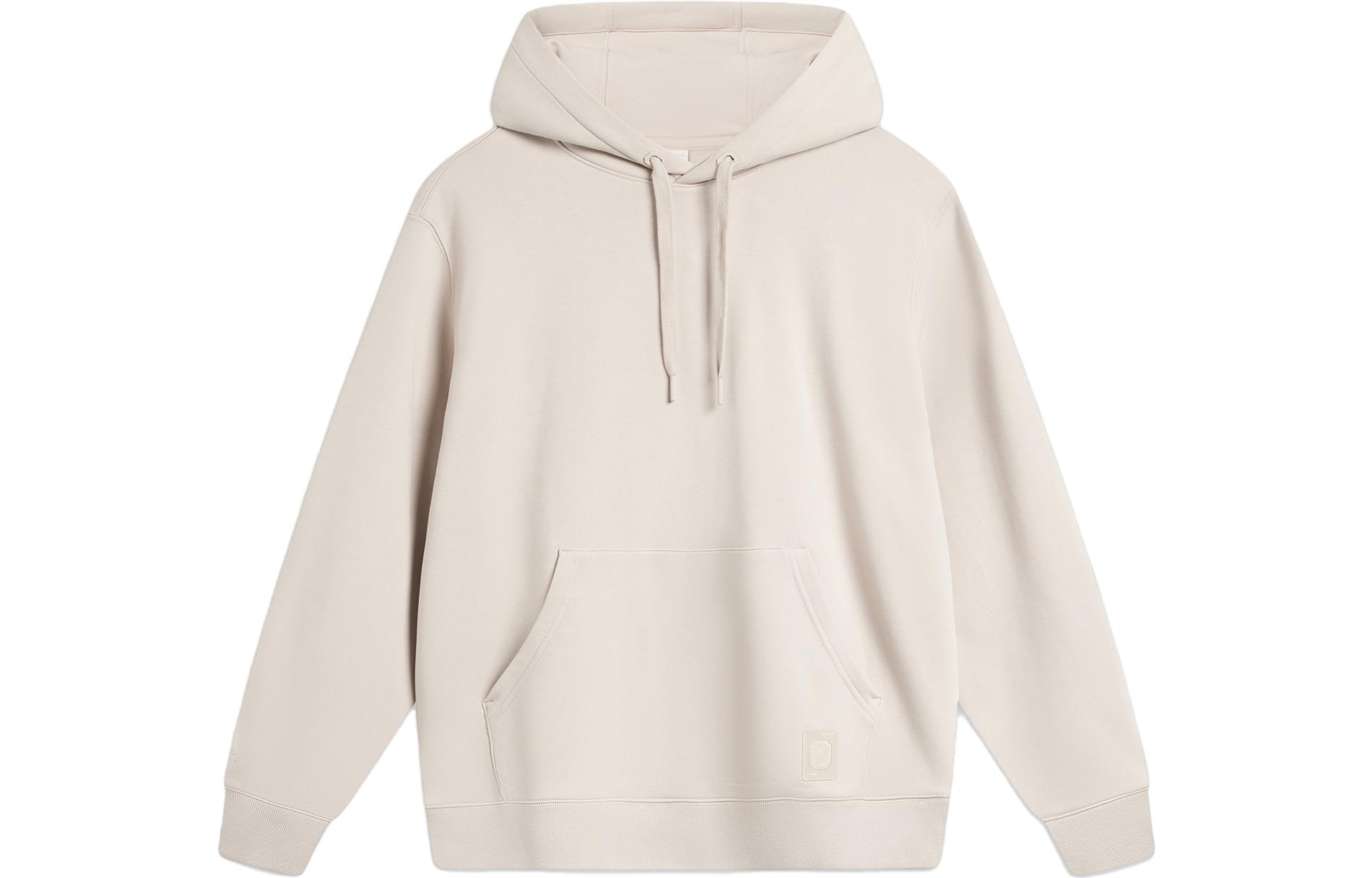 Li-Ning China Mono Series Unisex Pullover Hoodie Plain White AWDU031-1