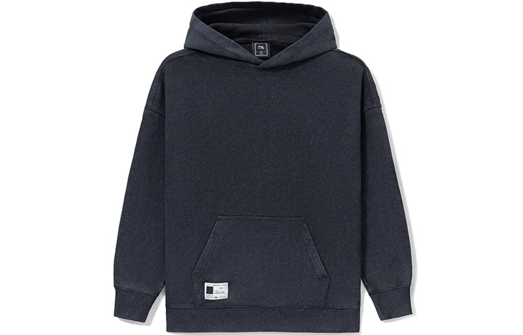 Li-Ning China Monochrome Oversized Hoodie Unisex - Black AWDS067-8