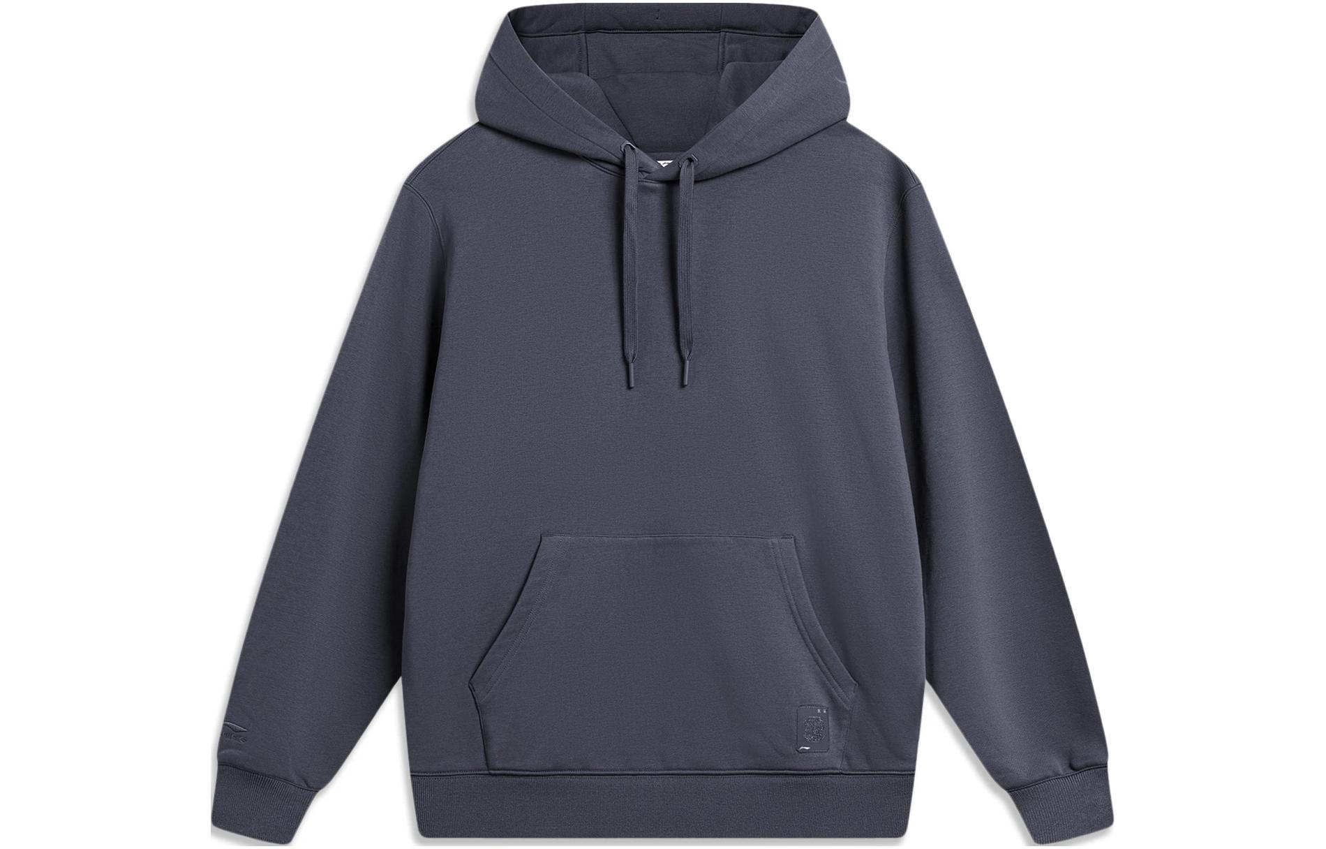 Li-Ning China Monochrome Series Oversized Hoodie Unisex - Cool Ebony Black AWDU031-7