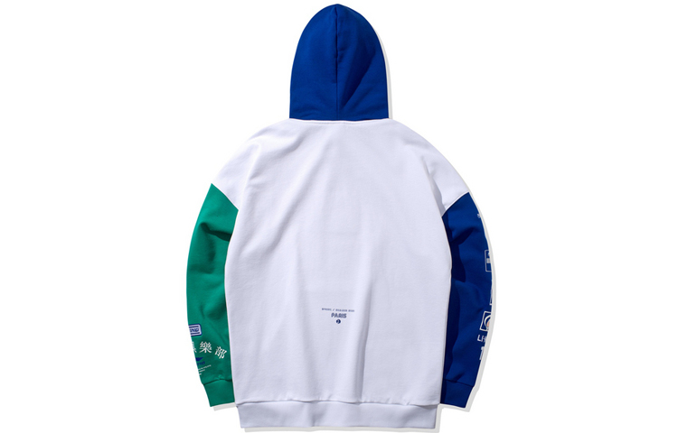 Lookbook Li-Ning China Ping Pong Club White Loose Fit Pullover Hoodie for Men AWDQ313-1