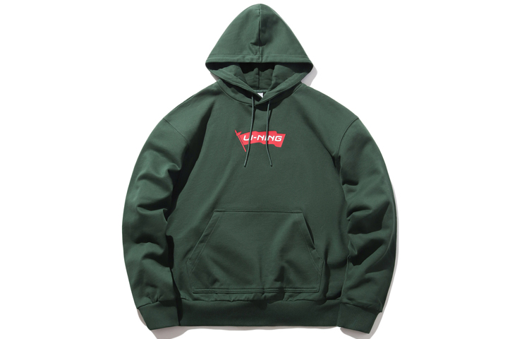Li-Ning China Red Flag Series Pullover Hoodie Maple Green AWDPB11-2