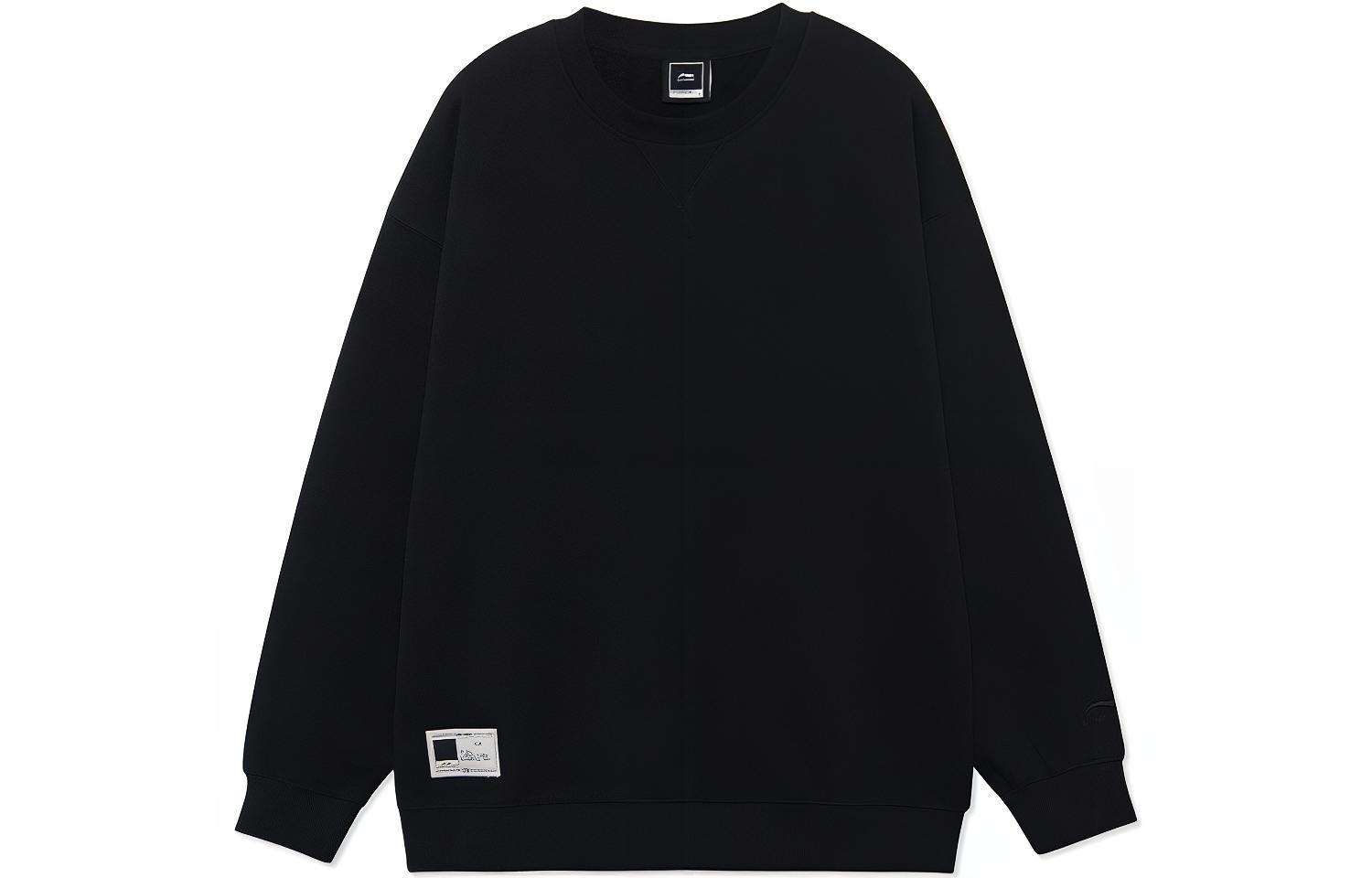 Li-Ning China Series Unisex Black Crewneck Pullover Sweatshirt AWDR863-7