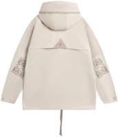 Chaqueta con capucha blanca unisex Li-Ning China Series con logo bordado. AFDSB71-1 Lookbook Chaqueta con capucha blanca unisex Li-Ning China Series con logo bordado. AFDSB71-1