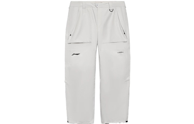 Lookbook 李宁中国滑雪系列标志印花宽松直筒滑雪裤男女款 AHXR048-7