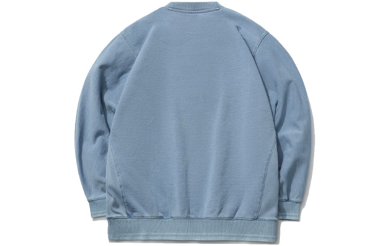 Lookbook Li-Ning China Sport Fashion Embroidered Logo Crewneck Sweatshirt Denim Blue AWDR229-1