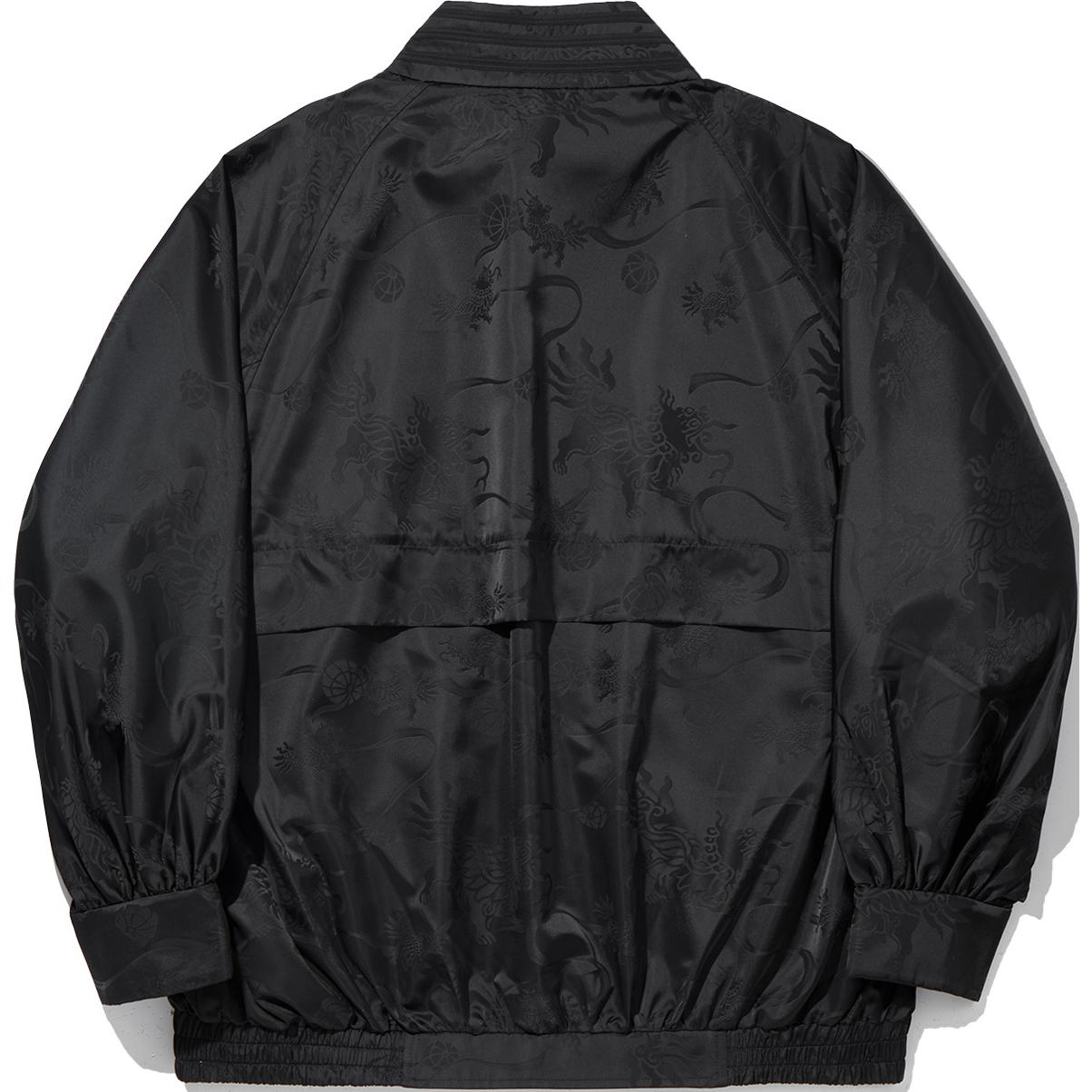 Lookbook Li-Ning China Trend Series Unisex Black Casual Loose Fit Zip-Up Jacket AFDUD45-1