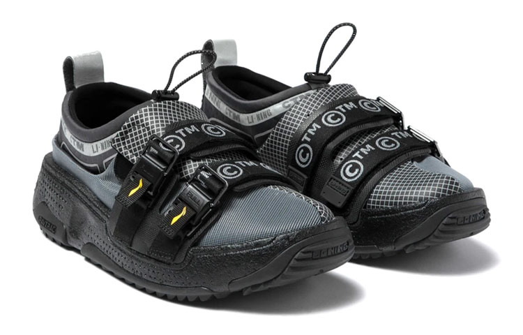 Shop Li-Ning Chinatown Market x Pangu Triple-Wear Outdoor Sandale ''Bricks Schwarz'' AGLR155-2